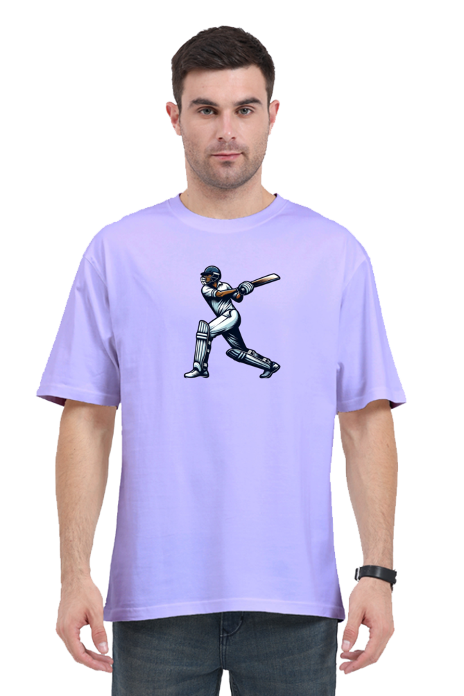 Master of the Crease: Cricket Oversized Men's T-Shirt