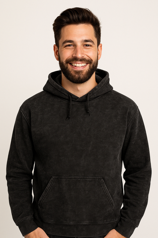 Vintage Vibes: Acid Wash Men's Hoodie