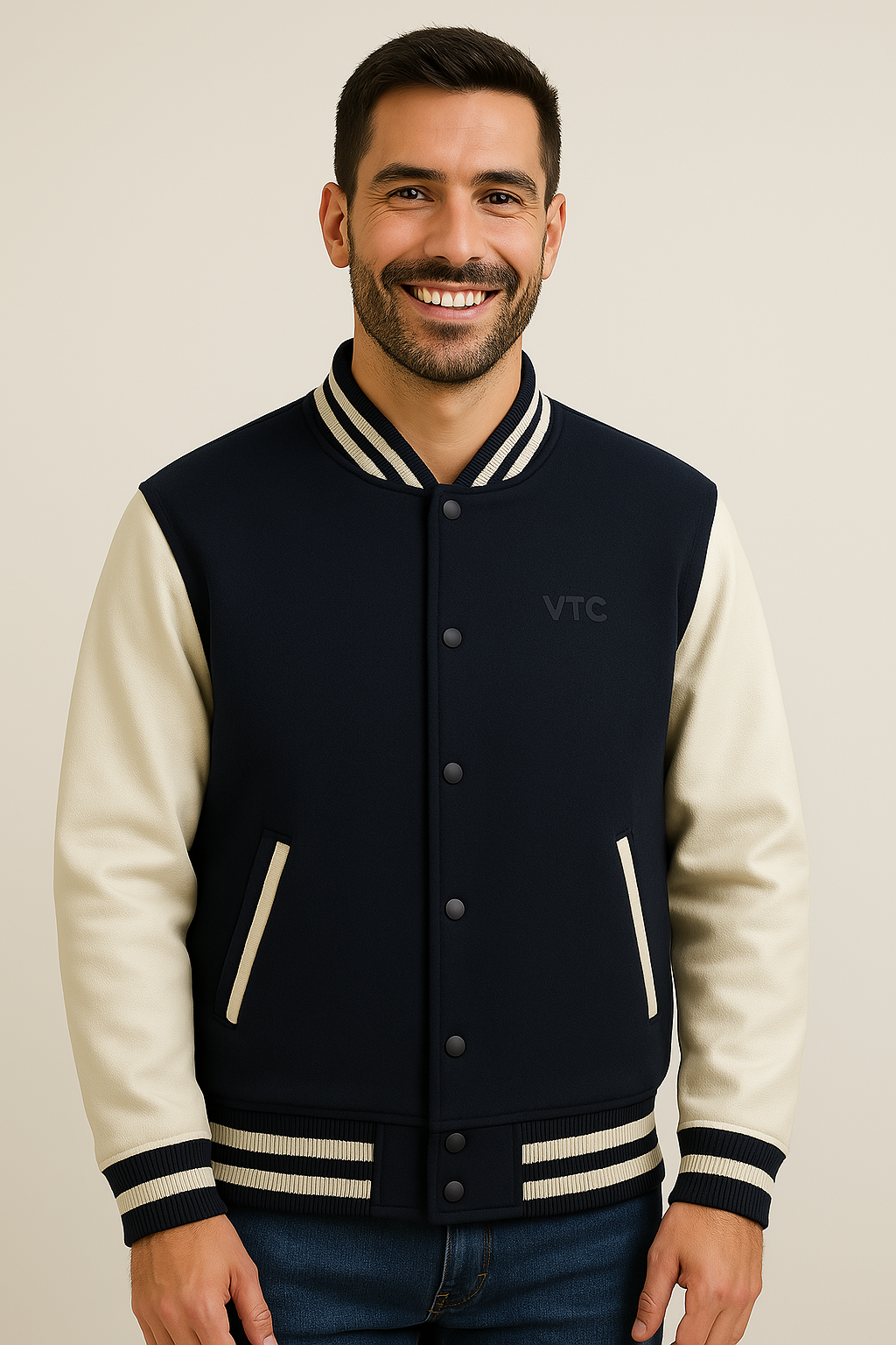 VTC Classic Monochrome Men's Varsity Jacket