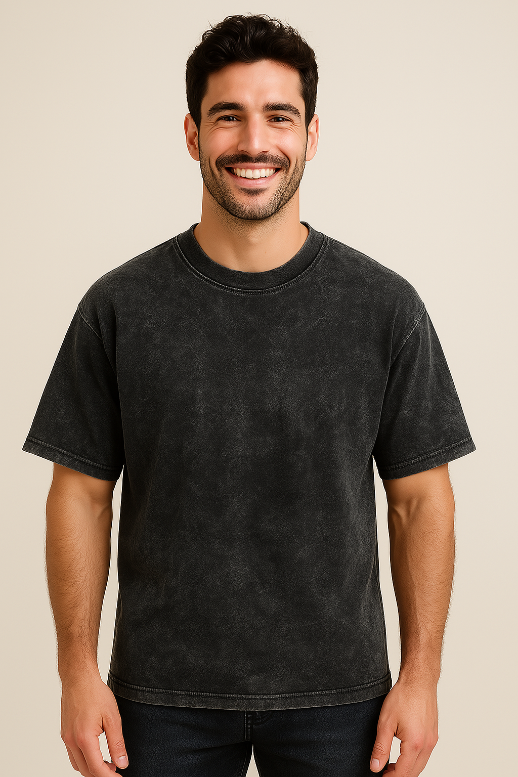 Vintage Vibes: Acid Wash Oversized Men's T-Shirt