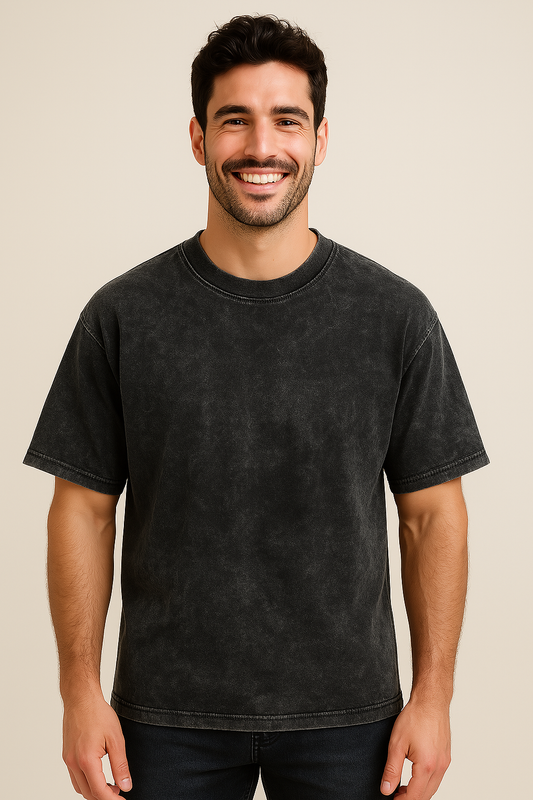 Vintage Vibes: Acid Wash Oversized Men's T-Shirt