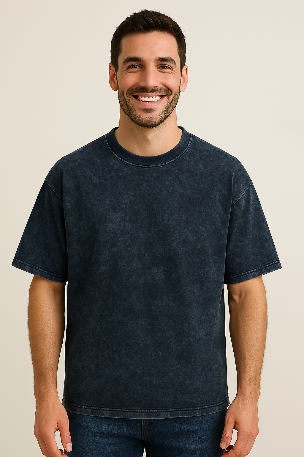 Vintage Vibes: Acid Wash Oversized Men's T-Shirt