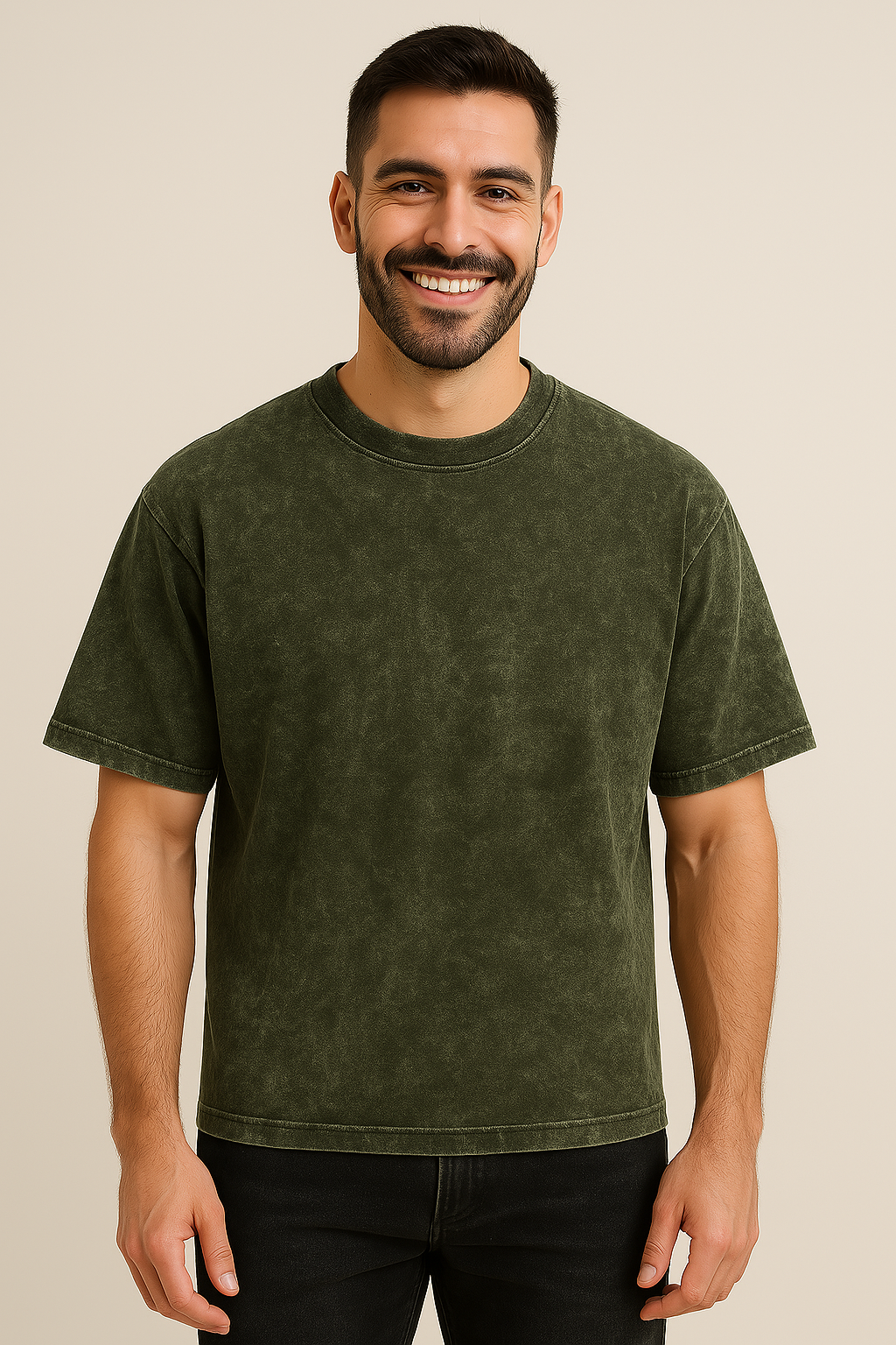 Vintage Vibes: Acid Wash Oversized Men's T-Shirt