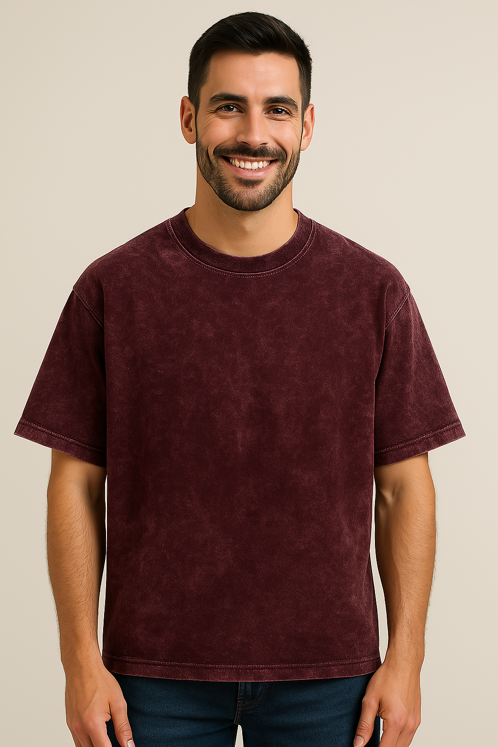 Vintage Vibes: Acid Wash Oversized Men's T-Shirt