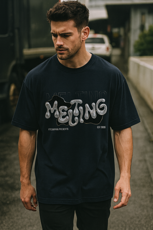 Melting Men's Oversized Tee