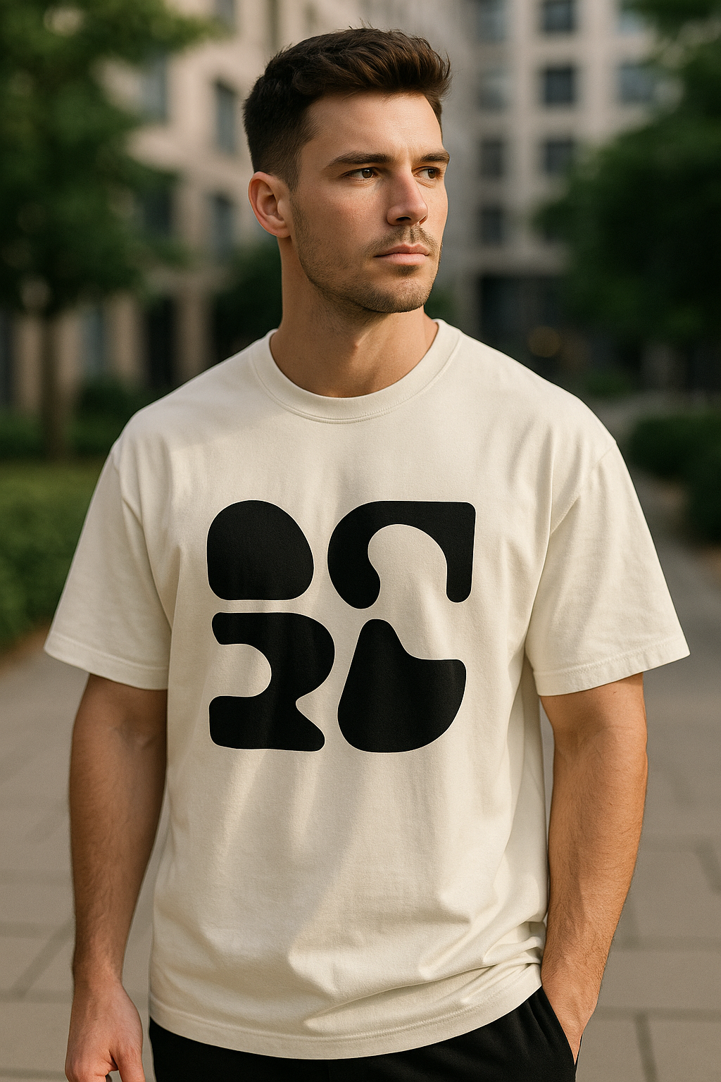Abstract Art Men's Oversized Tee