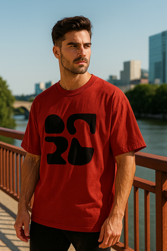 Abstract Art Men's Oversized Tee