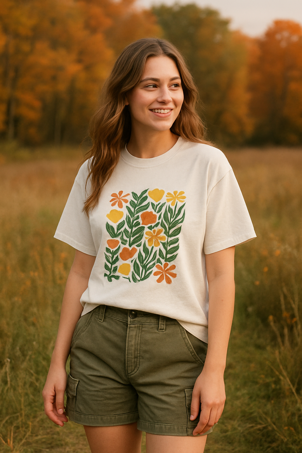 Meadow of Flowers Women's Oversized Tee