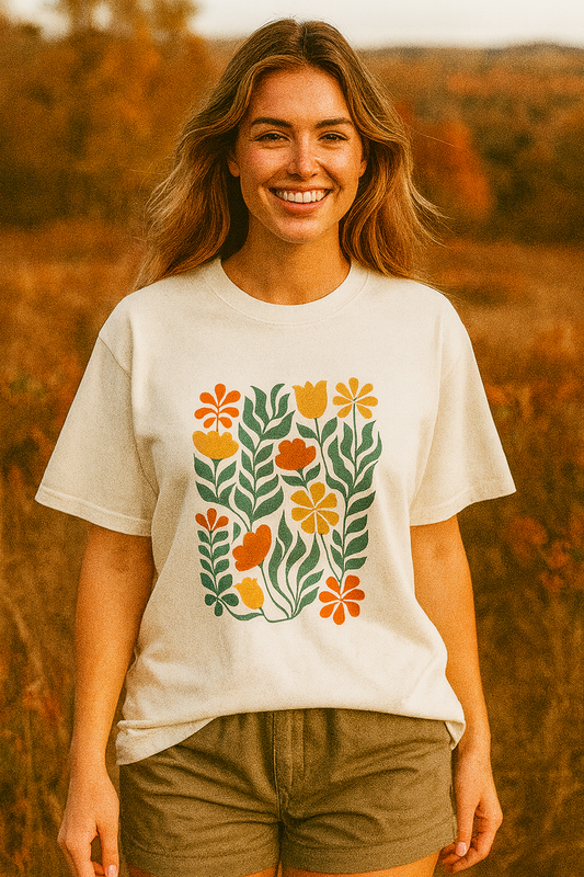 Meadow of Flowers Women's Oversized Tee