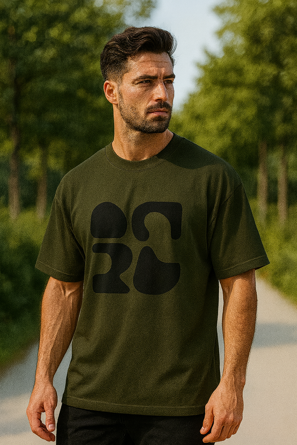 Abstract Art Men's Oversized Tee