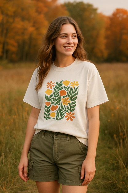Meadow of Flowers Women's Oversized Tee